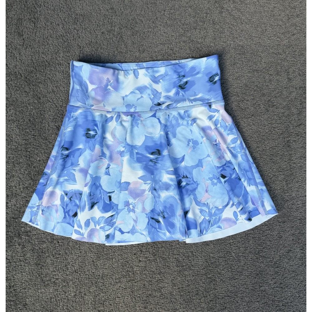 Old Navy Active Powersoft Floral Skort Blue XL Go-Dry Cool Athletic Tennis Skirt